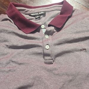 Michael Kors Men's Maroon Polo Shirt